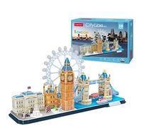 Puzzle 3D - Londres Cityline | Puzzle 3D Niños Y Adultos | Maquetas para Montar Y Construir | Puzzles 3D | Maquetas para Construir Adultos Y Niños | 107 Piezas | Regalo Niño 8 Años
