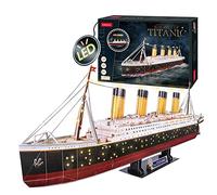 Puzzle 3D Maqueta Titanic LED | Maquetas para Construir Adultos | Maquetas de Barcos | Puzzle 3D Niños y Adultos LED | Puzzles 3D LED | 266 Piezas | Regalos Comunion Niño