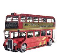 Puzzle 3D Metal Autobús turístico de Londres, DIY Autobús Kit Puzzles Manualidades, Maquetas De Metal Buses Retro para Construir, Maquetas para Construir, Regalos para Adultos y Niños