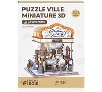 Puzzle 3D Mini Ciudad en Madera-Modelo Aleatorio.