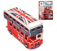 Puzzle 3D Papel Autobús Turístico de Londres, DIY Autobús Kit Puzzles Manualidades, Maquetas De Papel Buses Retro para Construir, Maquetas para Construir, Regalos para Adultos y Niños