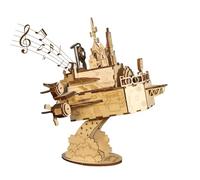 Puzzle 3D para Adultos Modelo De Castillo De Madera con Caja De Música Kit De Modelo Regalos Originales para Mujeres