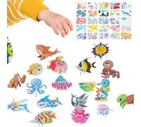 Puzzle 3D para Niños,25 Piezas Juguete Montaje Creativo DIY | DIY de Papel Creativo,para Aula Escuela Familia Niños y Niñas Viaje Carretera Cumpleaños Regalo