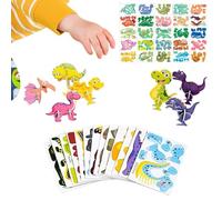 Puzzle 3D para Niños - Montaje Creativo de Papel de 25 Piezas,Puzle 3D Educativo de Dibujos Animados,para Aula Escuela Familia Niños y Niñas Viaje Carretera Cumpleaños Regalo