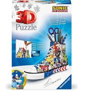 Puzzle 3D Ravensburger, Portalápices Zapatilla Sonic El Erizo, 108 Piezas