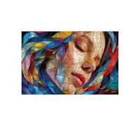 Puzzle 4000 Piezas, Abstracto Puzzle 4000 Piezas Madera 90x140CM con Caja de Papel de Colores y Bolsa de Malla Portátil, Rompecabezas Rostro para Primavera Decoracion Pared Regalo Mujer LZPT-01537