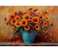 Puzzle 4000 Piezas Abstracto Rompecabezas Adultos Girasol Puzzles Desafío Imposible 141x87cm Rompecabezas DIY Pintura para Adultos y Chico Mayores 14 Años Regalos Mujeres para Decoración Hogar C-302
