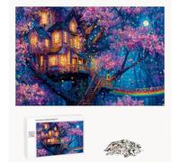 Puzzle 4000 Piezas Adultos Casa del árbol & Mariposa, Rompecabezas con Letras Traseras y Póster, Pasatiempo Antiestrés, Decoración de Pared, Regalo Decorar Mujer Hombre, 147x105cm (14 Años +) P3#50