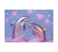 Puzzle 4000 Piezas Adultos Delfín Puzzle para Adultos Corazón Rompecabezas Juguetes Educativos Regalos Originales para Mujer Rompecabezas Entretenimiento Creativo Divertido Familia Juego 141x87cm A-68
