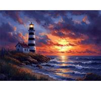 Puzzle 4000 Piezas Adultos Faro Puzle Imposible Atardecer Arte Jigsaw Puzzles Educa de Rompecabezas y Juego Familiar para Adultos y Adolescente a Partir de 14 Años Entretenimiento Regalos P-682