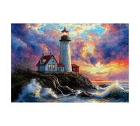 Puzzle 4000 Piezas Adultos Faro Puzzle para Adultos Océano Rompecabezas Juguetes Educativos Regalos Originales para Mujer, Rompecabezas Entretenimiento Creativo, Divertido Familia Juego 141x87cm J-39