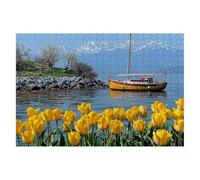 Puzzle 4000 Piezas Adultos Flor Puzzle para Adultos Bote Rompecabezas Juguetes Educativos Regalos Originales para Mujer, Rompecabezas Entretenimiento Creativo, Divertido Familia Juego 141x87cm G-48