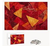 Puzzle 4000 Piezas Adultos Geometría & Rojo, Rompecabezas con Letras Traseras y Póster, Pasatiempo Antiestrés, Decoración de Pared, Regalo Decorar Mujer Hombre, 147x105cm (14 Años +) P3#194