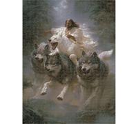 Puzzle 4000 Piezas Adultos, Lobo & Hombre Decoración de Pared 1T#2449
