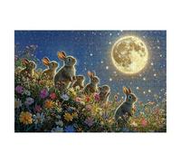 Puzzle 4000 Piezas Adultos Luna Puzzle para Adultos Conejo Rompecabezas Juguetes Educativos Regalos Originales para Mujer, Rompecabezas Entretenimiento Creativo, Divertido Familia Juego 141x87cm H-45