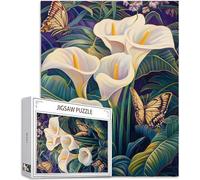 Puzzle 4000 Piezas Adultos, Mariposa Puzzle Flor Patrón Diseño, 141x87cm Gran Formato HD Color Jigsaw Adultos, DIY Artesanía con Embalaje de Caja de Regalo, Home Room Wall Decor, Regalo Mujer,Model711