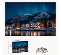 Puzzle 4000 Piezas Adultos Noruega & Montaña, Rompecabezas con Letras Traseras y Póster, Pasatiempo Antiestrés, Decoración de Pared, Regalo Decorar Mujer Hombre, 147x105cm (14 Años +) P3#561