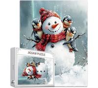 Puzzle 4000 Piezas Adultos, Pingüino Puzzle Muñeco de Nieve Patrón Diseño, 141x87cm Gran Formato HD Color Jigsaw Adultos, DIY Artesanía con Embalaje de Caja de Regalo, Home Room Wall Decor, Model981