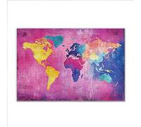 Puzzle 4000 Piezas Adultos Puzzle Mapa del Mundo Vistoso Rompecabezas Adultos XXL 140 x 87cm, Impossible Rompecabezas, Madera Jigsaw Arte Juego Educa Familiar Aliviar El Estrés, Regalos de Pascua F-7