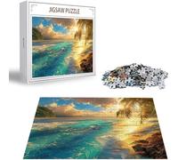 Puzzle 4000 Piezas Adultos, Puzzle Playa Rompecabezas Adultos Obra de Arte de Juego Escena Rompecabezas de Piso de Impresión de Alta Definición Multicolor, Juego De Manos Decoración Familiar S-393