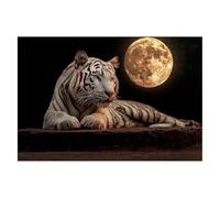 Puzzle 4000 Piezas Adultos Tigre Puzzle para Adultos Luna Rompecabezas Juguetes Educativos Regalos Originales para Mujer, Rompecabezas Entretenimiento Creativo, Divertido Familia Juego 141x87cm B-47