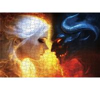 Puzzle 4000 Piezas áNgel, Puzzle 4000 Piezas Adulto Demonio, Rompecabezas de Madera para Adultos 90x140 CM, Puzzles para Toda la Familia Cuadros Decoracion Salon Modernos Regalo Mujer Hombre RXPT-1529