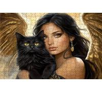 Puzzle 4000 Piezas áNgel, Puzzle 4000 Piezas Adulto Gato, Rompecabezas de Madera para Adultos 90x140cm, Puzzles para Toda la Familia Cuadros Decoracion Salon Modernos Regalo Mujer Hombre RXPT-1303