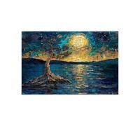 Puzzle 4000 Piezas, Árbol Puzzle 4000 Piezas Madera 90 x 140cm con Caja de Papel de Colores y Bolsa de Malla Portátil, Rompecabezas Cielo Estrellado para Primavera Decoracion Pared Regalo LZPT-04233
