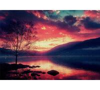 Puzzle 4000 Piezas Atardecer Rompecabezas Adultos Lago Puzzles Desafío Imposible 141x87cm Rompecabezas DIY Pintura para Adultos y Chico Mayores 14 Años Regalos Mujeres para Decoración del Hogar C-250