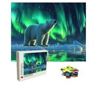 Puzzle 4000 Piezas Aurora, Rompecabezas Adultos, Puzzle de Madera Piezas Encajan Perfectamente, Letras en la Parte Posterior, Oso Puzzles Adulto Compact Box, Regalo Mujer Hombre 141.5 x 87.5 cm 8p-332
