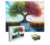 Puzzle 4000 Piezas Caer, Rompecabezas Adultos, Puzzle de Madera Piezas Encajan Perfectamente, Letras en la Parte Posterior, Árbol de la vida Puzzles Adultos, Regalo Mujer Hombre 141.5 x 87.5 cm 8p-696