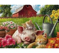 Puzzle 4000 Piezas Cerdo Granja | Rompecabezas Adultos 141.5x87.5 cm | Puzzle XXL | Rompecabezas Jigsaw para Adultos | Un Divertido Desafiante Decorar Toda Familia | Mujer y Hombres Regalo s7h-943