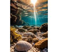 Puzzle 4000 Piezas Concha Océano Rompecabezas Adultos Juguetes Educativos Rompecabezas Desafiante Juegos de Puzzle para Toda la Familia Puzzles 4000 Adultos 141 x 87 cm