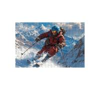 Puzzle 4000 Piezas, Esquí Puzzle 4000 Piezas Madera 90x140Cm con Caja de Papel de Colores y Bolsa de Malla Portátil, Rompecabezas Montaña nevada para Primavera Decoracion Pared Regalo Mujer LZPT-05075