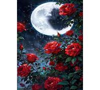 Puzzle 4000 Piezas Flor Rosa Luna Rompecabezas Adultos Juguetes Educativos Rompecabezas Desafiante Juegos de Puzzle para Toda la Familia Puzzles 4000 Adultos 141 x 87 cm