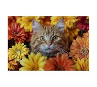 Puzzle 4000 Piezas Gato Puzzles Flor Medidas 141x87cm Rompecabezas para Adultos Entretenimiento Creativo, Divertido Clásico Rompecabezas Juguetes Educativos Decor Regalos Originales para Mujer I-01
