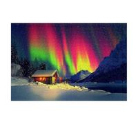 Puzzle 4000 Piezas Invierno Puzzles Aurora Medidas 141x87cm Rompecabezas para Adultos Entretenimiento Creativo, Divertido Clásico Rompecabezas Juguetes Educativos Regalos Originales para Mujer J-60