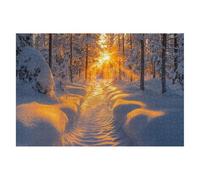 Puzzle 4000 Piezas Invierno, Rompecabezas Adultos Bosque, Puzzles 4000 Piezas Adultos, Rompecabezas de Madera con Caja Regalo, Puzzles Clásico para Toda la Familia para Regalos, Decor Hogar -2242