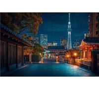 Puzzle 4000 Piezas, JapóN Puzzle 4000 Piezas Adulto 140 x 90CM, Puzzles Madera Vista Nocturna Exquisito Embalaje en Caja de Papel, Bolsa de Malla Portátil para Regalo Hombre Decoracion Pared RXPT-5782