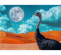 Puzzle 4000 Piezas Luna Avestruz | Rompecabezas Adultos 141.5x87.5 cm | Puzzle XXL | Rompecabezas Jigsaw para Adultos | Un Divertido Desafiante Decorar Toda Familia | Mujer y Hombres Regalo s7h-991