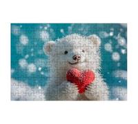 Puzzle 4000 Piezas Oso, Puzzle Corazón, Puzzles 4000 Piezas Adultos, Rompecabezas de Madera con Caja Regalo, Rompecabezas Adultos para Toda la Familia, Regalos Originales para Mujer 141x87cm -2446