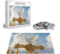 Puzzle 4000 Piezas para Adultos, Puzzle Paloma Blanca Obra de Arte de Juego de Rompecabezas para Adultos, Cruz Rompecabezas para Colgar el Puzzles una Vez Finalizado a Partir de 14 Años, Regalos D-9
