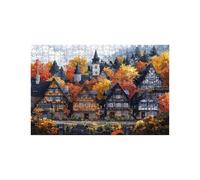 Puzzle 4000 Piezas Pequeño Pueblo Puzzle 4000 Piezas Adultos Paisaje Educativo Rompecabezas Madera para Toda la Familia Junta, Puzzles para Reducir el Estrés y Regalo Mujer 90 x 140 cm LZPT-04422