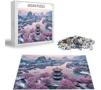 Puzzle 4000 Piezas, Puzzles Adultos, Flores de Cerezo Obra de Arte de Juego de Rompecabezas para Adultos, Paisaje Pasatiempo Creativo, Diversión, DIY para Decoración del Hogar Regalos 141x87cm H-1420