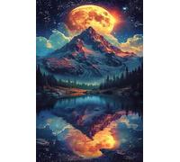 Puzzle 4000 Piezas Río Montaña Luna Rompecabezas Adultos Juguetes Educativos Rompecabezas Desafiante Juegos de Puzzle para Toda la Familia Puzzles 4000 Adultos 141 x 87 cm