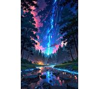 Puzzle 4000 Piezas Ríos Jungla Noche Estrellada, Puzzles Adultos 141 x 87 cm, Juego Educativo, Puzzle Imposible Desafiante, Juegos Rompecabezas Adultos 4000 Piezas