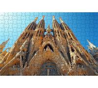 Puzzle 4000 Piezas, Sagrada Familia Puzzle 4000 Piezas Adulto 90x140 cm, Puzzles Madera Arquitectura Exquisito Embalaje en Caja de Papel, Bolsa de Malla Portátil para Regalo Decoracion Pared RXPT-5498