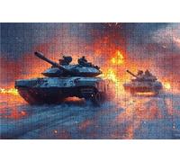 Puzzle 4000 Piezas Tanque, Puzzle 4000 Piezas Adulto Escena De Nieve, Rompecabezas de Madera para Adultos 90x140cm, Puzzles para Toda la Familia Cuadros Decoracion Salon Modernos Regalo Mujer RXPT7621