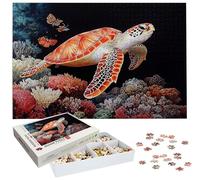 Puzzle 4000 Piezas Tortuga Marina, Puzzle Animal con Caja para Adultos, 141x87 cm, DIY 4000 Piezas Rompecabezas Madera para Adultos, Rompecabezas Desafiante para Decoracion Hogar, Regalo Mujer H-350