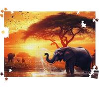 Puzzle 4000P Piezas, Juguetes 55.7 x 34.4 in, Elefante África l0-79 | Rompecabezas Clásicos para Toda la Familia, Desafío Imposible, Regalo de Rompecabezas, Acertijos Inteligentes